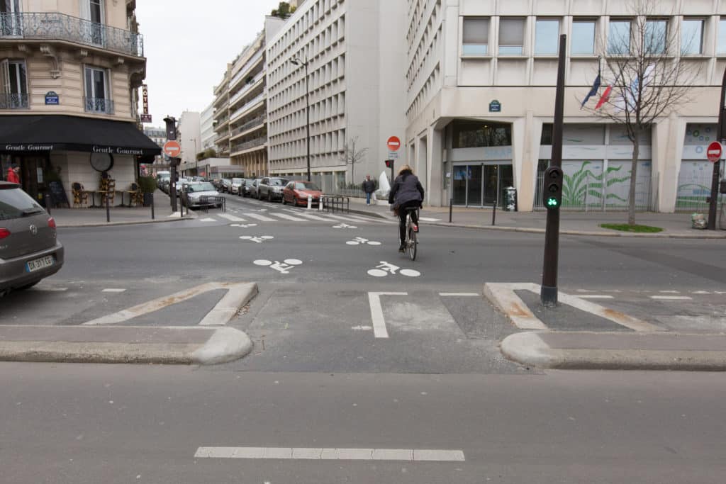 Participory Democracy bycicle road in Paris
